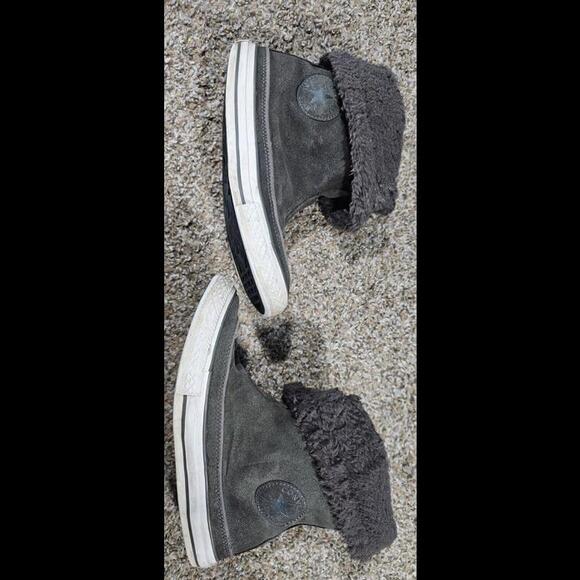 Converse Chuck Taylor Beverly Gray Sherpa 7 Womens 525941c - Picture 2 of 12